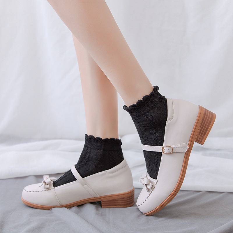 ถุงเท้าข้อสั้น-ผ้าฝ้าย-แบบนิ่ม-กันลื่น-ระบายอากาศได้ดี-เป็นมิตรกับผิวหนัง-สไตล์ญี่ปุ่น-สําหรับผู้หญิง