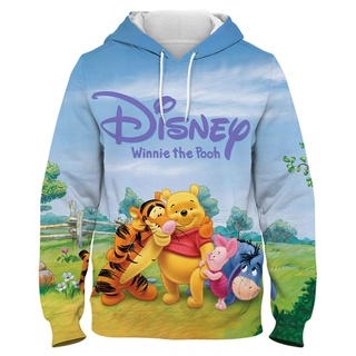 เสื้อกันหนาวลําลอง มีฮู้ด ลาย the Many Adventures of Winnie the Pooh แฟชั่นสตรีท สําหรับผู้ชาย และผู้หญิง 2022