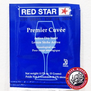 ยีสต์หมักไวน์ ยีสต์ทำไวน์ ผง ยีสต์ หมัก ทำ ไวน์ RED STAR PREMIER CUVEE ซองสีน้ำเงิน