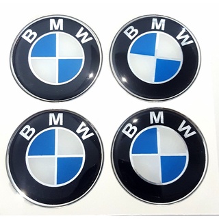 กรุณาวัดขนาดก่อนสั่งซื้อ สติกเกอร์ติดดุมล้อ BMW ขนาด 60mm. 1 ชุดมี 4 ชิ้น Aegether