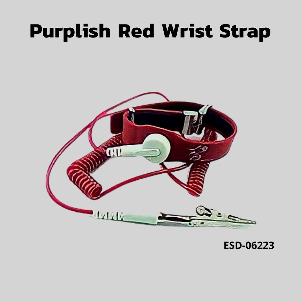 purplish-red-wrist-strap-สายรัดข้อมือป้องกันไฟฟ้าสถิตย์