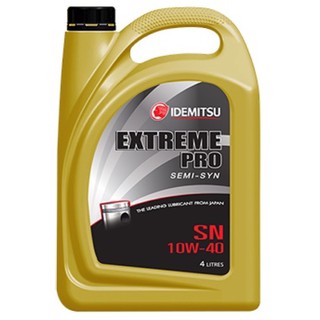 IDEMITSU EXTREME PRO SEMI-SYN SN SAE 10W-40 น้ำมันเครื่องกึ่งสังเคราะห์ สำหรับเครื่องยนต์เบนซิน ขนาด 4 ลิตร