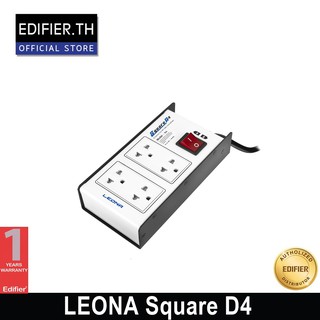 Leona Square D4 / 4 ช่อง 3 ขา พร้อม 1 สวิตซ์ / ความยาวของสายไฟ 3เมตร/กันไฟตก-กระชาก-ฟ้าผ่า/ลดการรบกวนจากคลื่น