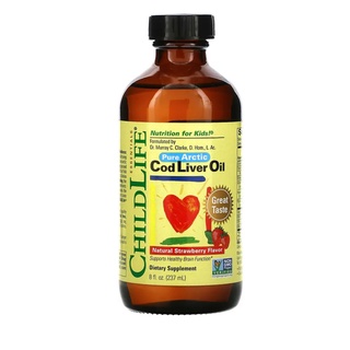 ภาพหน้าปกสินค้าChildLife, Pure Arctic Cod Liver oil, Strawberry 8 fl oz (237 ml) ที่เกี่ยวข้อง