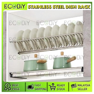 Ecodiy จานสเตนเลส 304 2 ชั้น 600 มม. 700 มม. 800 มม. 900 มม. สําหรับห้องครัว