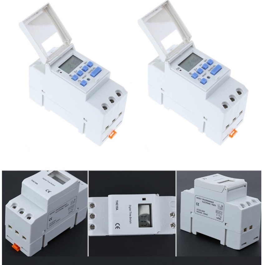 timer-switch-thc15a-เครื่องตั้งเวลาดิจิตอล-16-โปรแกรมมีให้เลือกตามการใช้งาน-220v-หรือ-24v-หรือ-12v