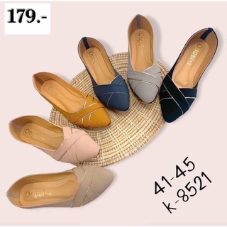 สินค้า 👠 Sz. 41-45 รองเท้าคัชชู คาดหน้าทอง (ไม่มีส้น)