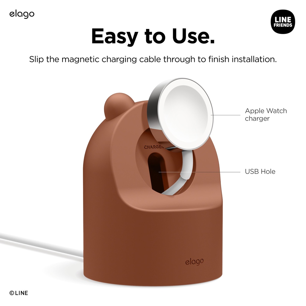 elago-แท่นวาง-apple-watch-line-friends-w2-charger-stand-ลิขสิทธิ์แท้จากตัวแทนจำหน่าย-สินค้าพร้อมส่ง