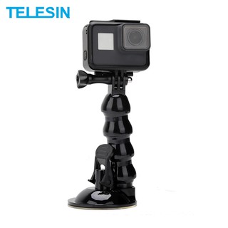 Telesin เมาท์ขาตั้งกล้อง แบบปุ่มดูดสุญญากาศ ยืดหยุ่น สําหรับกล้อง GoPro 11 10 9 8 7 6 5 Insta360 ONE DJI OSMO ACTION