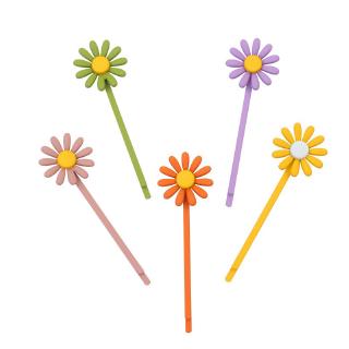 5 Colors Sweet Girl Daisy Flower Hairpins Hairclips Accessories Hair Clips