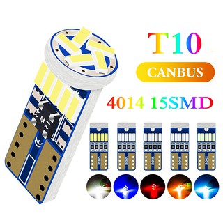 T10 ไฟเลี้ยวรถยนต์ 15smd 4014 Cob Canbus ถอดรหัสไฟด้านข้างที่จอดรถไฟภายในรถยนต์ ไฟเลี้ยวด้านข้าง 12v