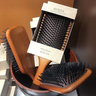 Aveda Brush แปรงหวีไม้แท้ นวดดูแลรากผมเส้นผมหนังศรีษะ  -แปรงไม้หวีผม แปรงสำหรับการดูแลรักษาเส้นผม ลดการขาดร่วงจากการหวี