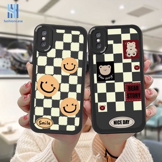 เคสมือถือแบบนิ่ม VIVO Y15S Y15A Y10 Y76 Y91 Y12S Y12 Y20 Y91C Y21 2021 Y30 Y21S Y20S Y12i  Y30i Y93 Y95 Y15 Y17 Y53 Y50 Y53S Y51 2020 Y51A Y33S Y1S Y11 Y31 Y20i Y91i Y90 Y51S Y12A การ์ตูนยิ้มแย้มแฟชั่นครอบคลุมลายสก๊อต