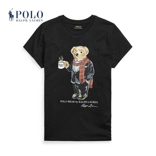 【Kkenzo】Ralph Laurenn Womens&amp;Men Winter Hot Cocoa Polo Bear Print T-shirt เสื้อยืดผู้ชาย
