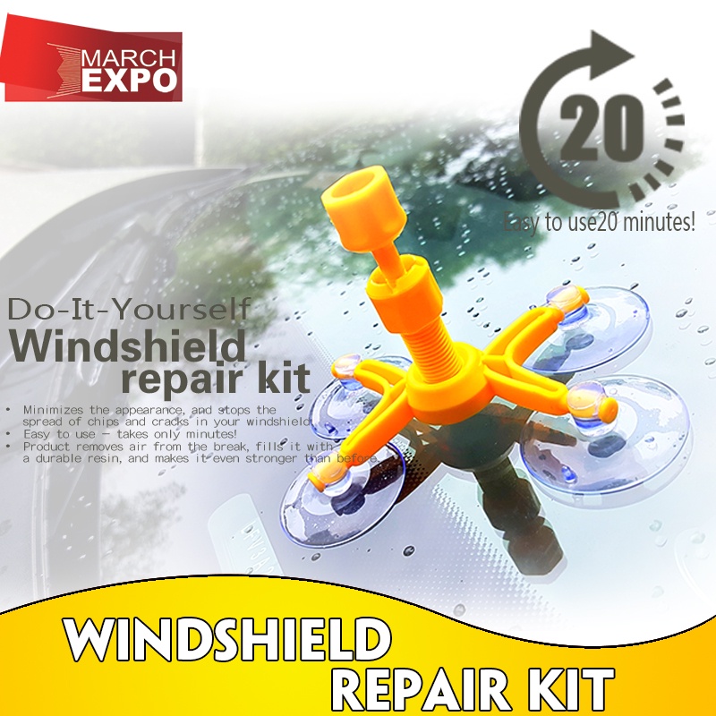 ชุดซ่อมกระจกรถ-กระจกแตก-กระจกร้าว-windshield-repair-kits-พร้อมส่งคะ-ซ่อมแซมกระจกรถยนต์รอยแตก