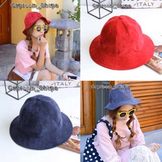 Bucket_สีล้วน หมวกบักเก็ต Cap_Hat (หมวกแฟชั่นสไตล์เกาหลี ราคาถูก)