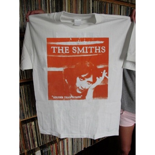 เสื้อยืดสีขาว - เสื้อยืด❦ผู้ชาย J.Gildan - วินเทจ The Smiths Morrissey ดังกว่าเสื้อยืด Bom สําหรับผ