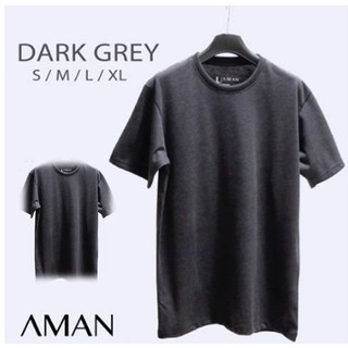 By AMAN Cotton 100% (นุ่มพิเศษ) BLACK GRAY SIZE S / 2 ตัว