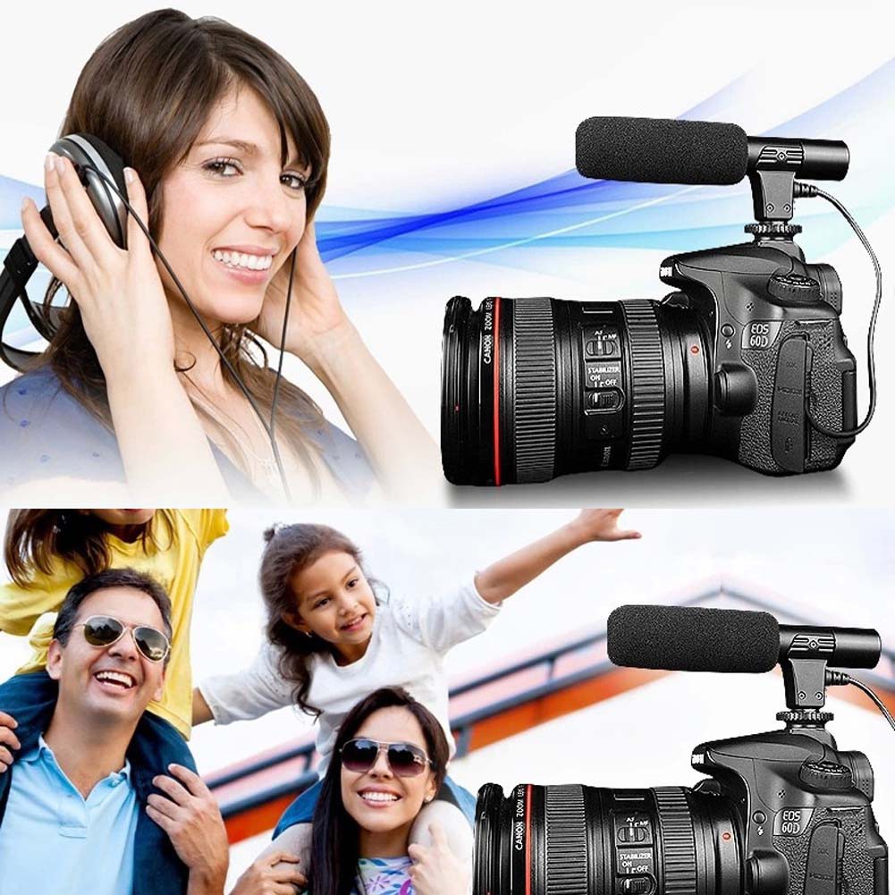 ภาพสินค้าไมโครโฟนสำหรับกล้องวีดีโอ Canon Nikon Dslr Dv จากร้าน discountstore.th บน Shopee ภาพที่ 4