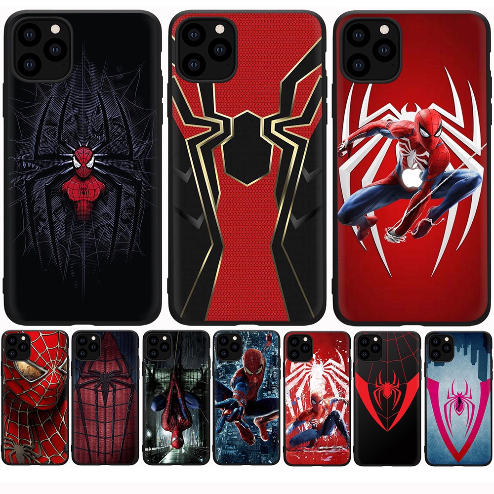ภาพหน้าปกสินค้าMarvel Spider Man Apple iPhone 11 7 8 SE 2020 7Plus 8Plus 6 6s XR silicone phone Case casing cover