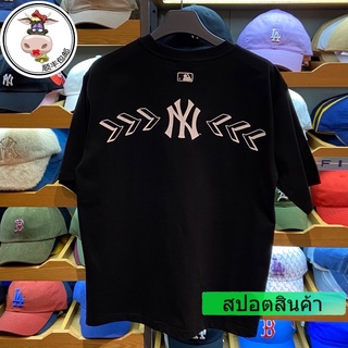 Mlb เสื้อยืดแขนสั้นพิมพ์ลายตัวอักษร New York Conspiracy สไตล์เกาหลีสําหรับผู้ชายและผู้หญิง 31Tss2