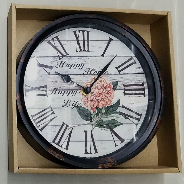 นาฬิกาแขวนผนังhappyhopehappylife-vintage-22cm