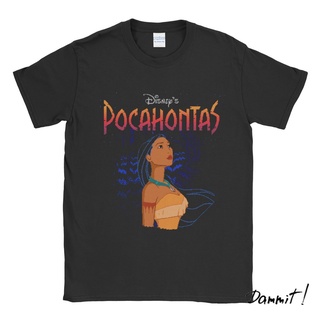 ผ้าฝ้ายคอกลมเสื้อยืด พิมพ์ลาย Disney Pocahontas Dammit90sfrom S-4XL