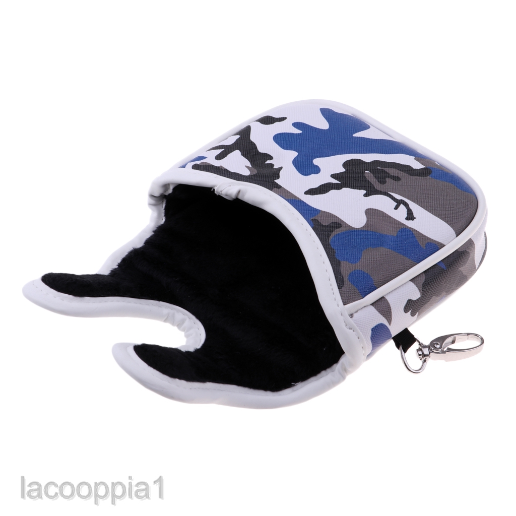 ภาพหน้าปกสินค้าCompact Camo Center Shaft Protector Bag & Magnetic Closure, Golf Mallet Putter Head Cover with Smooth Thick Lining to