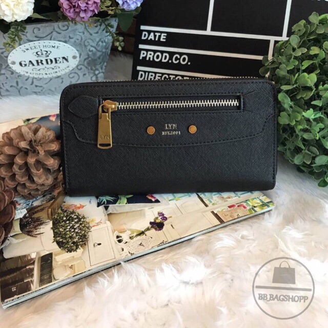lyn-long-wallet-outlet-สีดำ