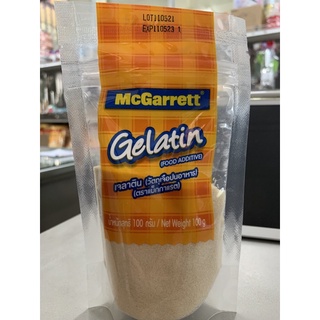 เจลาติน ผง 100% McGarrett Gelatin Food Additive ขนาด 100 กรัม