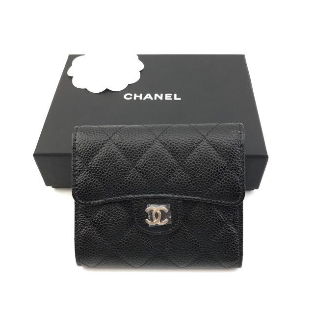 New Chanel compact wallet black caviar ghw holo32 | Shopee Thailand