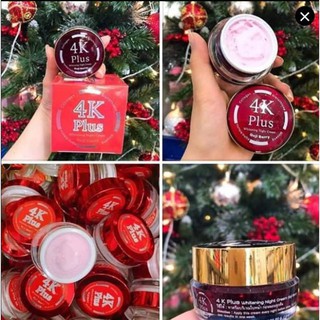 4K Plus GoJi BERRY Whitening Night Cream 4K พลัส โกจิ เบอร์รี่ ไวท์เทนนิ่ง ไนท์ ครีม 20 g.  ( 1 กระปุก )