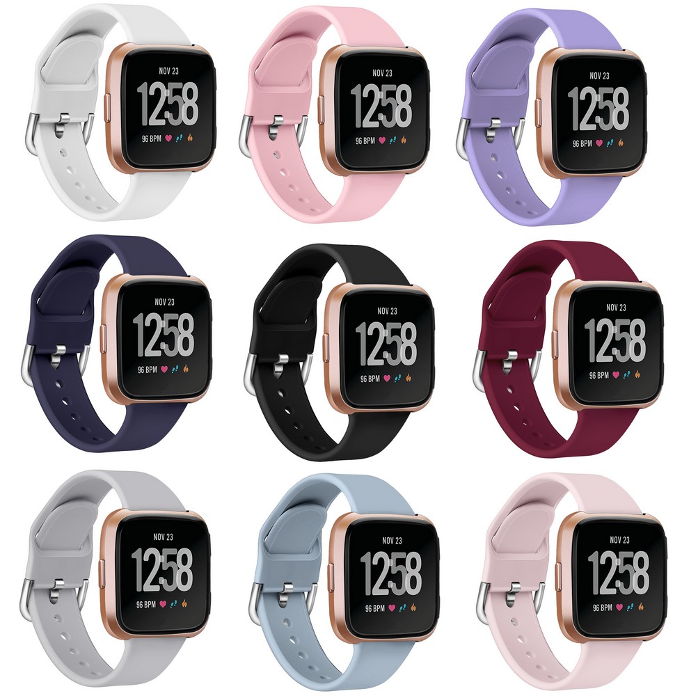 ภาพหน้าปกสินค้าสายนาฬิกา Fitbit Versa 2 Straps / Fitbit Versa / Fitbit Versa lite สายรัดข้อมือ Silicone Replacement Sport Wristband Watch Band