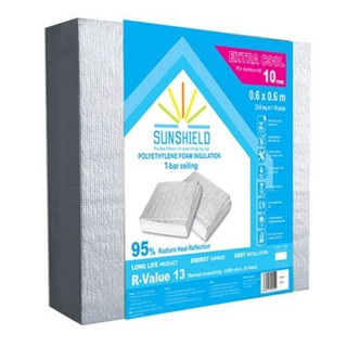 ฉนวนกันความร้อน แบบแผ่น SUNSHIELD ขนาด 60x60xหนา1 ซม.