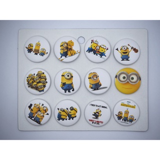 เข็มกลัด 3.2cm/4.4cm Minions  มินเนี่ยน การ์ตูน อนิเมะ Cartoon Anime