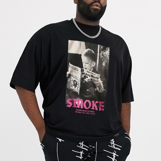 ภาพหน้าปกสินค้าJust Say Bad ® เสื้อไซส์ใหญ่ 3XL 4XL รุ่น Smoke  สีดำ (ลิขสิทธิ์แท้) ใส่ได้ทั้ง ชาย หญิง เสื้อยืดคนอ้วน / เสื้อคนอ้วน BS ซึ่งคุณอาจชอบสินค้านี้