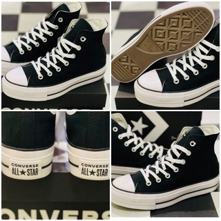 มาใหม่! รองเท้าผ้าใบหุ้มข้อ Converse Womens Chuck Taylor All Star Lift Ox Trainers (สีดำ) พร้อมส่งมีไซส์36-40 มีประกัน