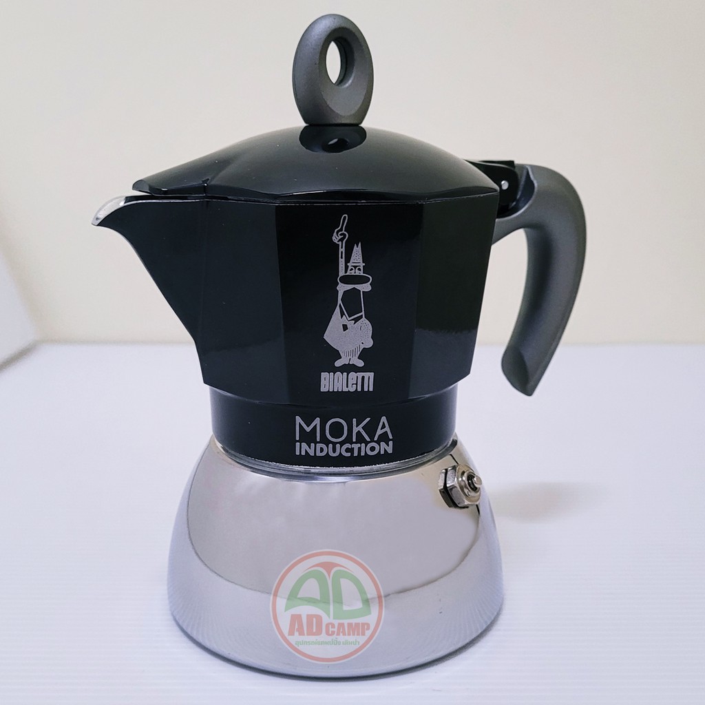 mokapot-bialetti-4-ถ้วย-moka-induction-เป็นรุ่นที่ผลิตออกมาเพื่อสามารถใช้กับเตาแม่เหล็กไฟฟ้าได้