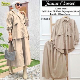 Juana ONE ชุดเสื้อท็อป ผ้าฝ้าย และกางเกง (ไม่รวม HIJAB) 2in1 สไตล์เกาหลี สําหรับผู้หญิง 2022