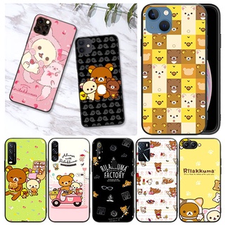 เคสโทรศัพท์มือถือนิ่ม ลายการ์ตูน Rilakkuma สีดํา สําหรับ Realme 3 Pro 7 Pro 7 4G 7i 8 8 Pro 8 5G