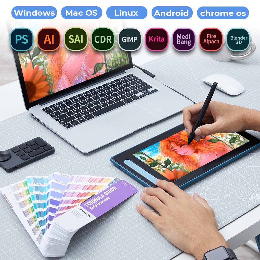 Xppen Artist 10 2nd Pen Display Drawing Monitor จอแสดงผลการวาดภาพพร้อม ...