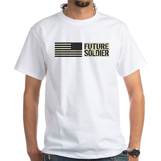 เสื้อยืดโอเวอร์ไซส์Cafepress อเมริกา เสื้อยืด ผ้าฝ้าย พิมพ์ลายทหารอนาคต สําหรับผู้ชายS-4XL