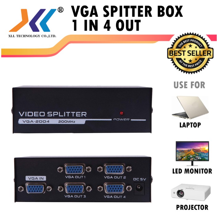 vga-splitter-box-1-in-4-outกล่องสัญญาณภาพ-vga-2-portสำหรับคอมพิวเตอร์-1-เครื่อง-ออก-4-จอ