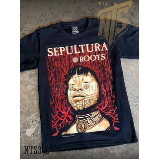 ผ้าฝ้าย 100% 346 Sepultura ROCK เสื้อยืด เสื้อวง เสื้อดำ สกรีนลายอย่างดี ผ้าหนานุ่ม ไม่หดไม่ย้วย  T SHIRT S M L XL