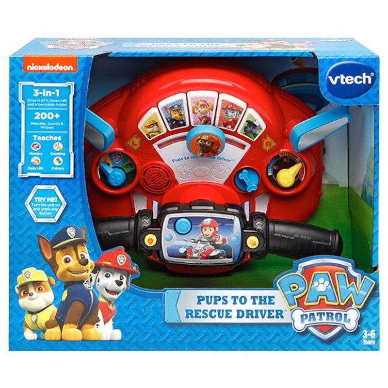พวงมาลัยขับรถ VTech Paw Patrol Pups to The Rescue Driver | Shopee Thailand