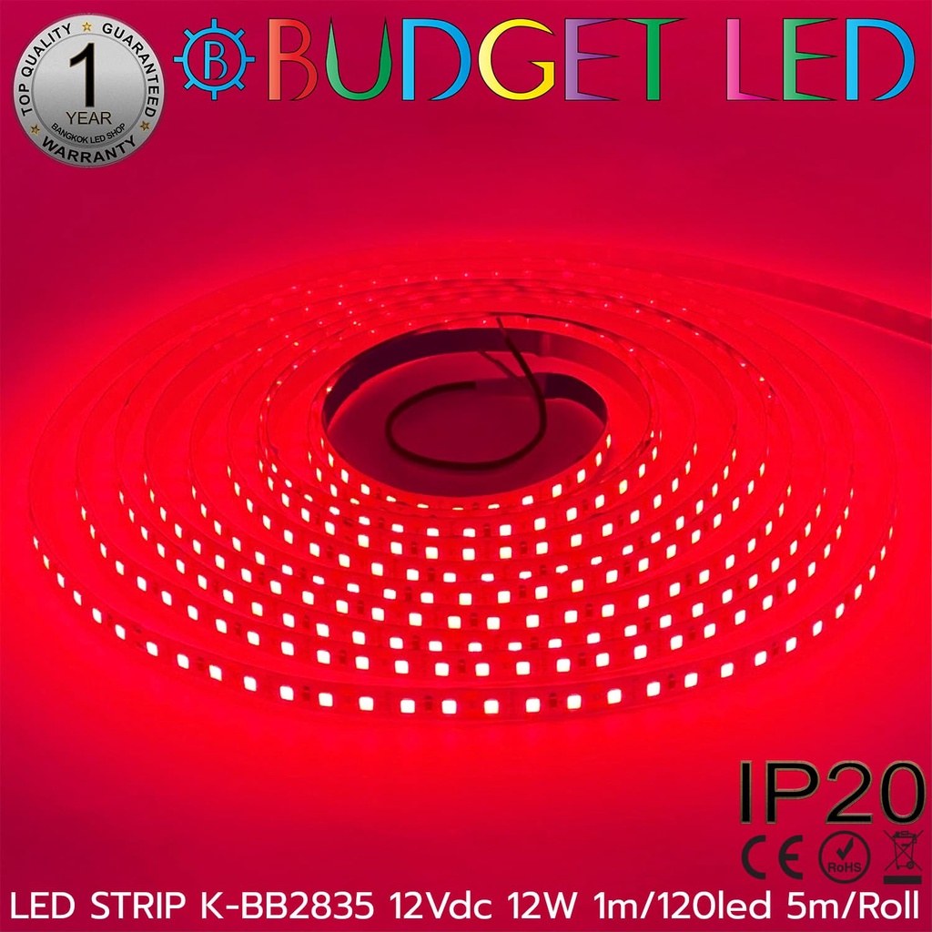 led-strip-k-bb2835-120-600led-5m-dc-12v-12w-1m-ip20-แอลอีดีไฟเส้นเปลือย-สำหรับตกแต่งบ้าน-ชั้นวางของ-หลืบฝ้า-budget-led