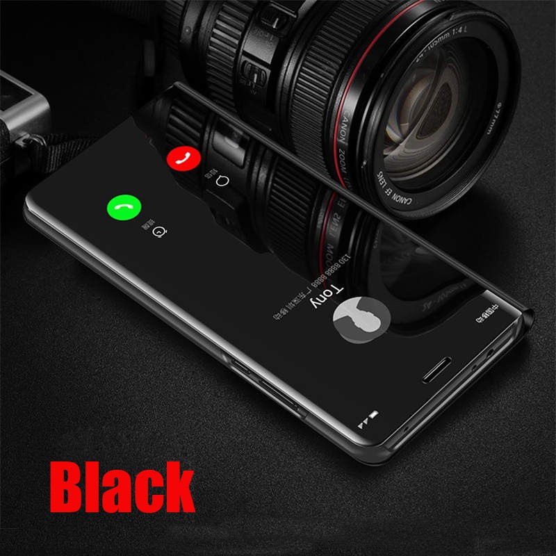 เคสมือถือ-แบบฝาพับ-ป้องกันรอย-สำหรับ-oppo-realme-c2-case-cover-realme-c-2-realmec2-stand-mirror-hard-flip-leather-case