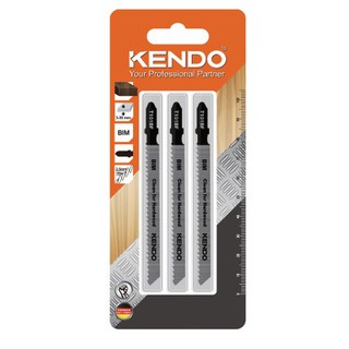 KENDO 46002701 ใบเลื่อยจิ๊กซอตัดไม้และเหล็ก T101BF (3 ชิ้น/แพ็ค)