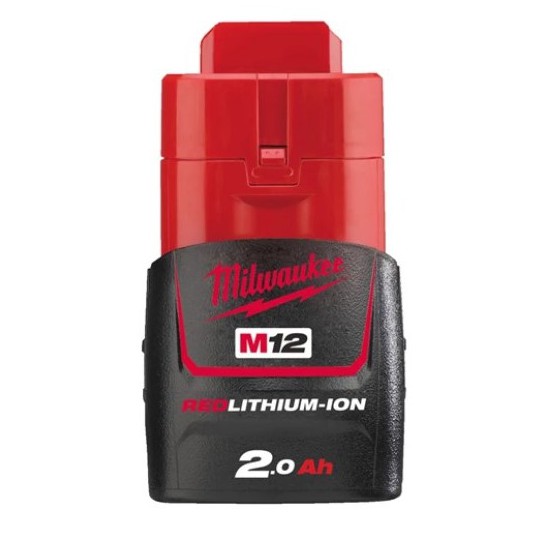 milwaukee-m12-b2-เเบตเตอร์รี่-12-โวลท์-m12-ขนาด-2-0-เเอปป์-อาว-m12-2-0ah-battery