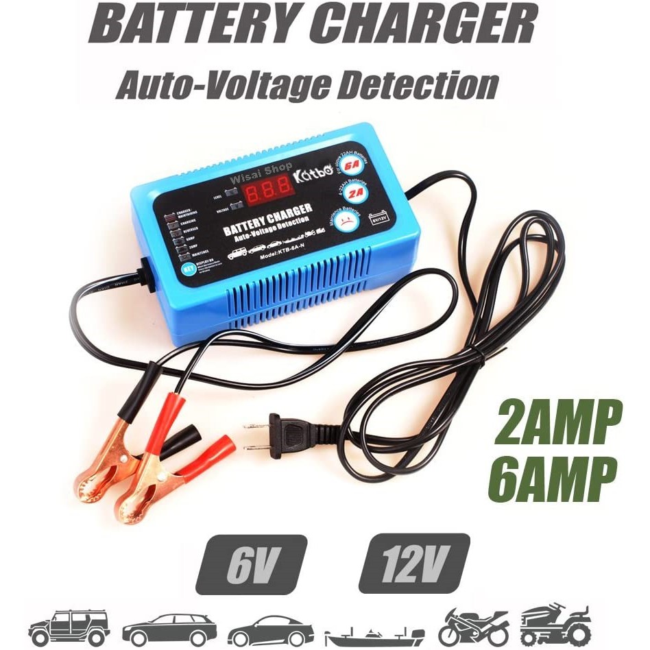 ภาพสินค้าCATBO / KATBO เครื่องชาร์จและกระตุ้นแบตเตอรี่ Battery Charger 6/12VDC, 2-6A, 4-120Ah รุ่น KTB-6A-N พร้อมคู่มือภาษาไทย จากร้าน wisai_shop บน Shopee ภาพที่ 6